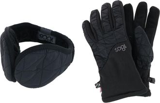 180s Womens All Finger Touchscreen Winter Gloves and Ear Warmer Set