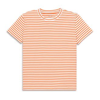 primary Adult Easy Crewneck Stripe Tee in Cantaloupe White Stripes at Nordstrom, Size Xx-Large