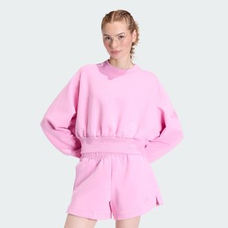 adidas Womens adidas Soft Lux Loose Sweatshirt