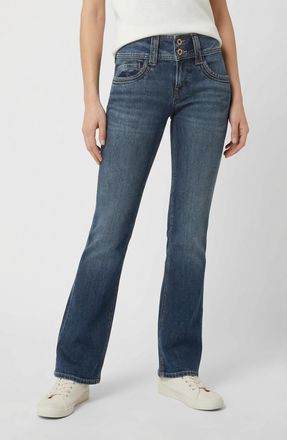 Pepe Jeans London Slim-fit-Jeans PEPE JEANS ICONIC GEN, Damen, Gr. 25, L&auml;nge 30, blau used, Denim/Jeans, Obermaterial: 99% Baumwolle, 1% Elasthan, slim fit lang, Jeans 
