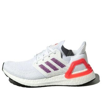 adidas (WMNS) adidas Ultraboost 20 White Purple Crimson FY3466