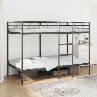 Berkfield Home Bunk Bed without Mattress Black 100x200 cm Steel
