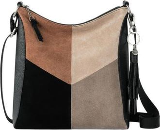 The Sak Lucia Crossbody Leather Bag in Neutral Suede Block at Nordstrom
