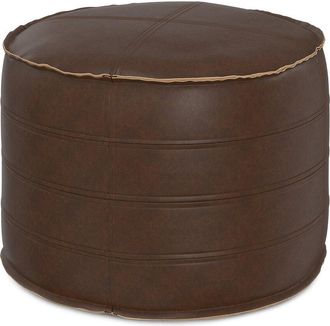 Simpli Home Brody Boho Round Pouf