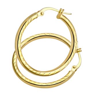 Diamant L'éternel AR056Y 9ct geelgouden diamantgeslepen ronde oorringen