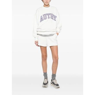 Autry Logo-Embroidered Crew Neck Sweatshirt - White