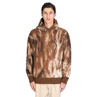 BONSAI Hoodies & sweatvesten, Heren, Bruin, L, Katoen, Gebreide Hoodie Trui