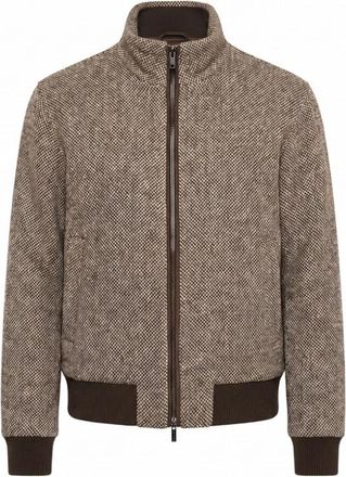PESERICO Donegal Tweed Bomberjack - Heren - Bomber jackets - Bruin - M - Tweed - Jassen
