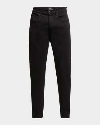 7 For All Mankind Men & apos;s Slimmy Taper Solid Skinny Jeans