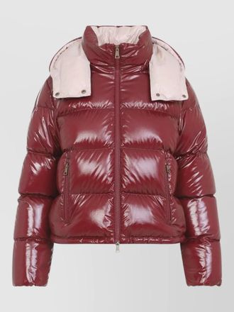Moncler niveole hooded quilted long sleeve jacket