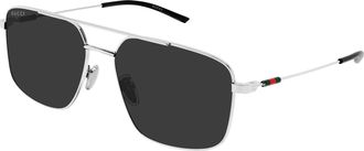 Gucci Grey Navigator Mens Sunglasses GG2096SA 001 59