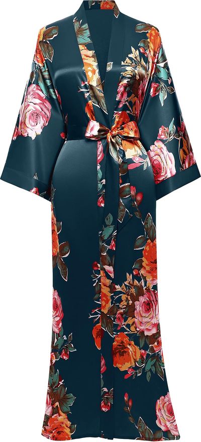 Babeyond Womens Kimono Dressing Gown Satin Kimono Cardigan Long Printed Robe  Chinese Japanese Style for Nightwear Girls Bonding Party Wedding Pajama  Party 135c from 24.99 - on Stylight