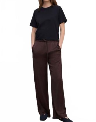 House of Dagmar Drawstring Pull-On Trousers In Chocolate Brown