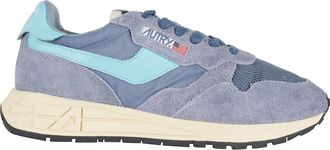 Autry Blue Reelwind Low Side-Logo Suede Sneakers