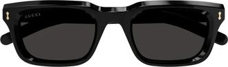 Gucci Sunglasses, unisex, Black, 51 MM, Rectangular Sunglasses