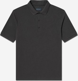 Oliver Sweeney Mens Oliver Sweeney Cotton Pique Polo Shirt - Black - Size: 42