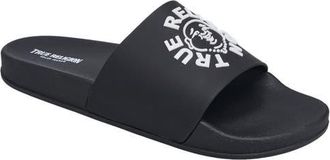 True Religion Tyler Buddha Logo pool Slide in Black at Nordstrom, Size 10
