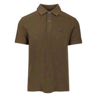 C.P. Company Polo Shirts, male, Brown, Size: XL Logo Polo