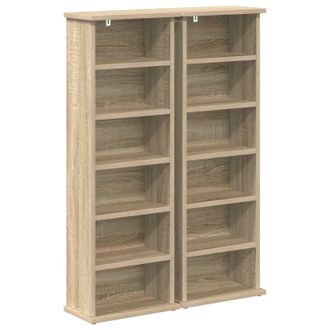 vidaXL Cabinet Para Cds 2 Uds. Roble Sonoma 60 X 17 X 92 Cm Vidaxl