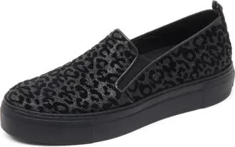 Trussardi Luipaard Instap Schoen met Sleehak - Dames - Loafers - Zwart - 37 EU - Schoenen