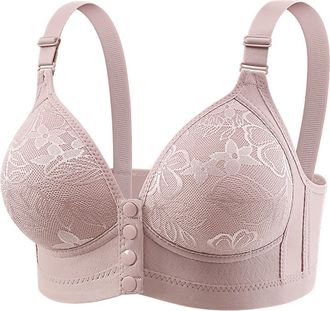 Generic Ladies Bras,Front Fastening Sports Bra for Women UK Wireless Plus Size Push Up Everyday Bra Comfy Adjustable Corset Sports High Support Bralettes Brea