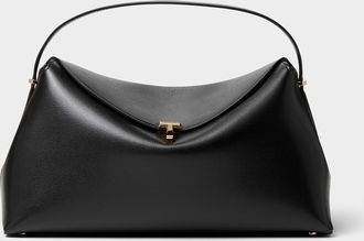 Toteme Womens T-lock suede handbag