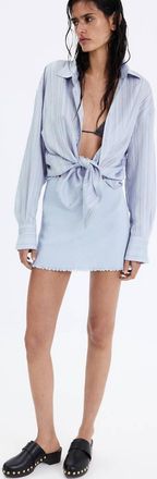 Mango Camicia oversize righe blu - Donna - S - MANGO