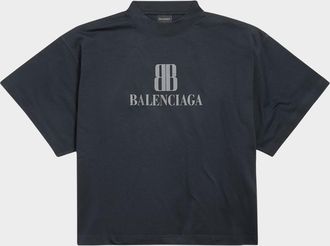Balenciaga Nano BB Logo Oversized T-Shirt