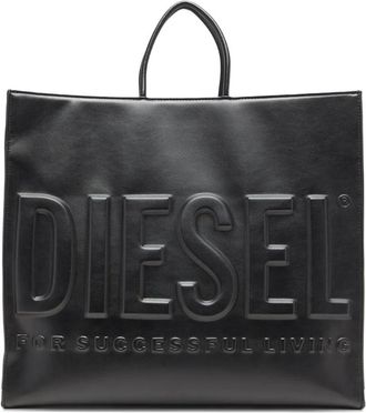 Diesel Borsa tote Dsl 3D Shopper Ew X goffrata - Nero