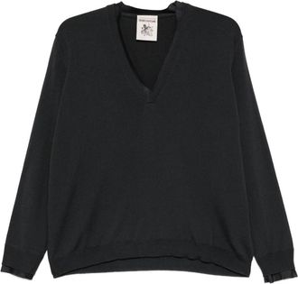 Semicouture Leya V-hals Trui - Dames - V-hals truien - Zwart - XS - Wol - Truien & Vesten