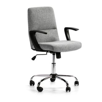 HOMN Sill&oacute;n de oficina elevable y reclinable tapizado con tela gris claro