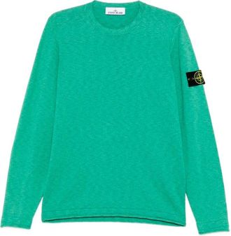 Stone Island Stocking Stitch Organic Cotton Nylon Crewneck