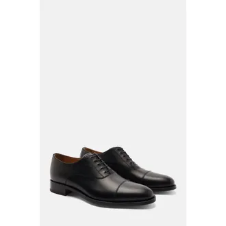 Scarosso Giove Oxfords in Black Calf at Nordstrom, Size 40.5
