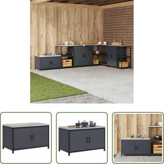 vidaXL vidaXL Scaffale in acciaio - Stoccaggio in cucina Antracite 60 x 50 x 92 cm Acciaio