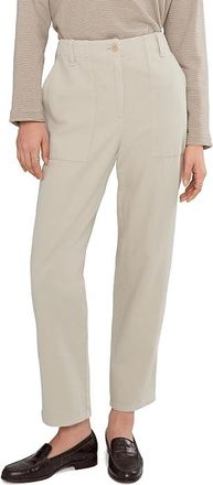 Eileen Fisher Garment Dyed Utility Cotton Tapered Ankle Pants Womens Clothing Papyrus : XS 29