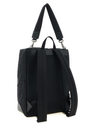 Fendi Mens Black Polyamide Backpack