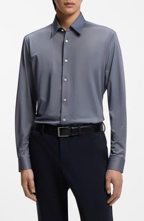 BOSS P-Liam Button-Up Shirt in Open Blue at Nordstrom, Size Xx-Large