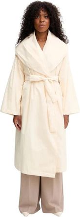 Liviana Conti Omslagjas met sjaalkraag - Dames - Jas met riem - Beige - L - Polyester - Jassen