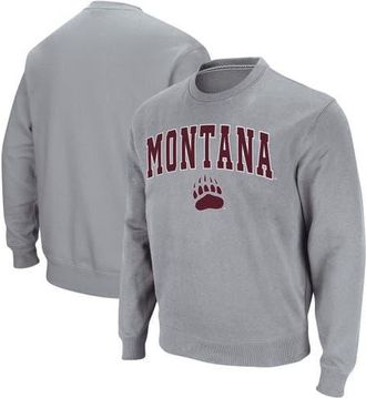 Colosseum Mens Colosseum Heathered Gray Montana Grizzlies Arch & Logo Tackle Twill Pullover Sweatshirt in Heather Gray at Nordstrom, Size Medium