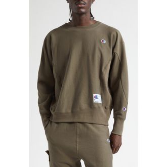 Undercover x Champion Cotton Fleece Sweatshirt in Khaki Gray at Nordstrom, Size X-Large