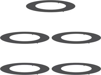 vidaXL Flat Tree Rings 5 pcs Black &Oslash;50 / 80 cm Steel Vidaxl