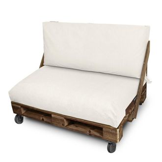 Happers Happers - Set De Cojines Para Palets Asiento 120x80x20 + Respaldo 120x45x25 Crudo Naylim Mate
