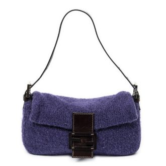 Fendi Pre-owned Womens Baguette Shoulder Bag - Purple - One Size