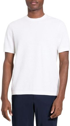 Theory Damian Tactile Crewneck T-Shirt in Winter Ivory at Nordstrom, Size Xx-Large