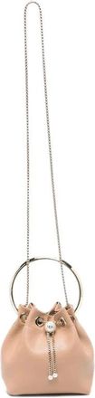 Jimmy Choo London Bon Bon Bucket Bag - Dames - Schoudertassen - Beige - ONE Size - Leer - Tassen