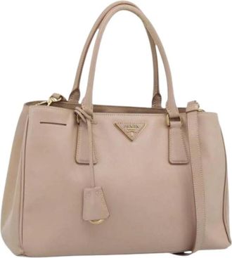 Prada Pre-owned Vintage Hand Bag - Dames - Vintage Handtas - Beige - ONE Size - Leer - Vintage