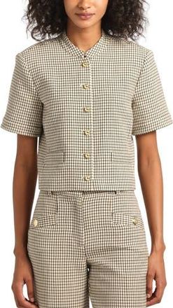 Derek Lam Grace Short Sleeve Jacket in Biscuit Multi at Nordstrom Rack, Size 14