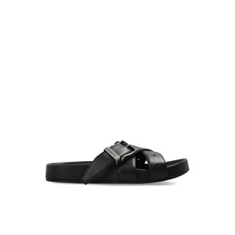 Balenciaga Sliders, male, Black, Size: 10 US Belt Mule