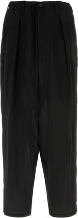 Yohji Yamamoto Black Relaxed Pleated Pants