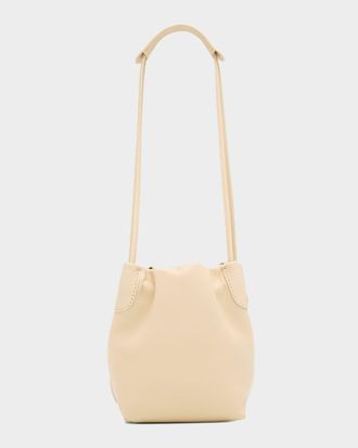 Loro Piana Bale Micro Softy Leather Top-Handle Bucket Bag